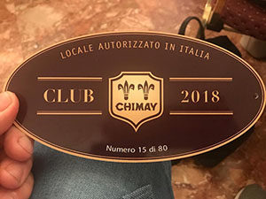 Targa Club Chimay 2018 Enosteria Lipen